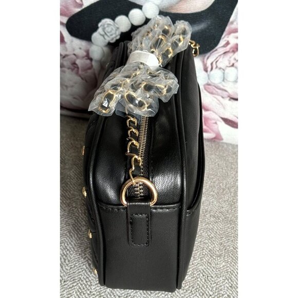 BADGLEY MISCHKA Quilted Studded Logo Chain Camera Bag NWT - Picture 8 of 11